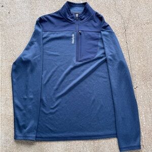Reebok Men's Blue Quarter-Zip Jacket